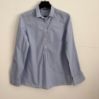 Blusa Massimo Dutti riscas azul tam M/L