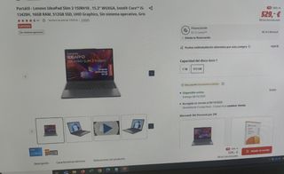 Portátil Lenovo i5 16GB RAM 512GB ssd leer envío 