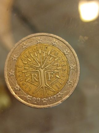 Moneda 2€ Francia 2001 Liberté Égalité Fraternité