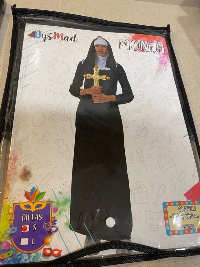 Disfraz Monja Mujer Talla M Dys Mad