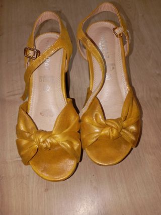 Sandalias doradas talla 37
