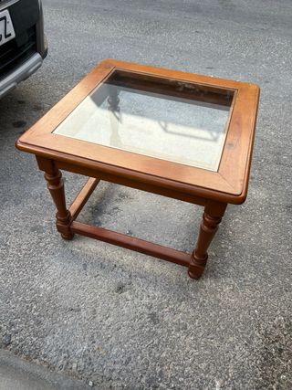 Mesas de centro madera y cristal