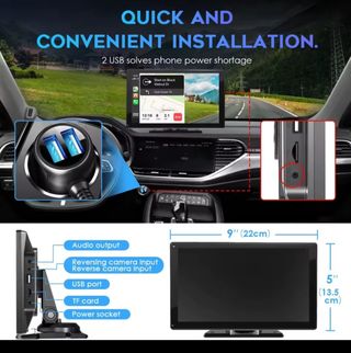GPS Carplay 9 Waze Google Maps y multimedia 2026