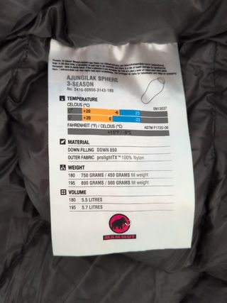 Saco de dormir Mammut Ajungilak Sphere 3-Season