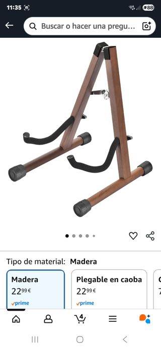 Guitarra española+soporte madera + funda