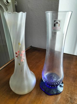 Set 2 Vasi Vetro Decorati