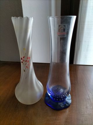 Set 2 Vasi Vetro Decorati