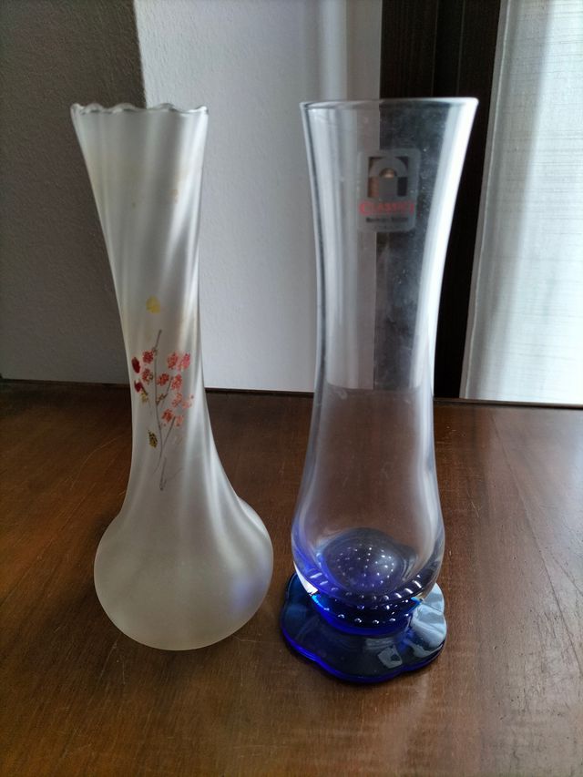 Set 2 Vasi Vetro Decorati