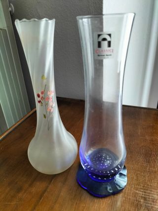 Set 2 Vasi Vetro Decorati