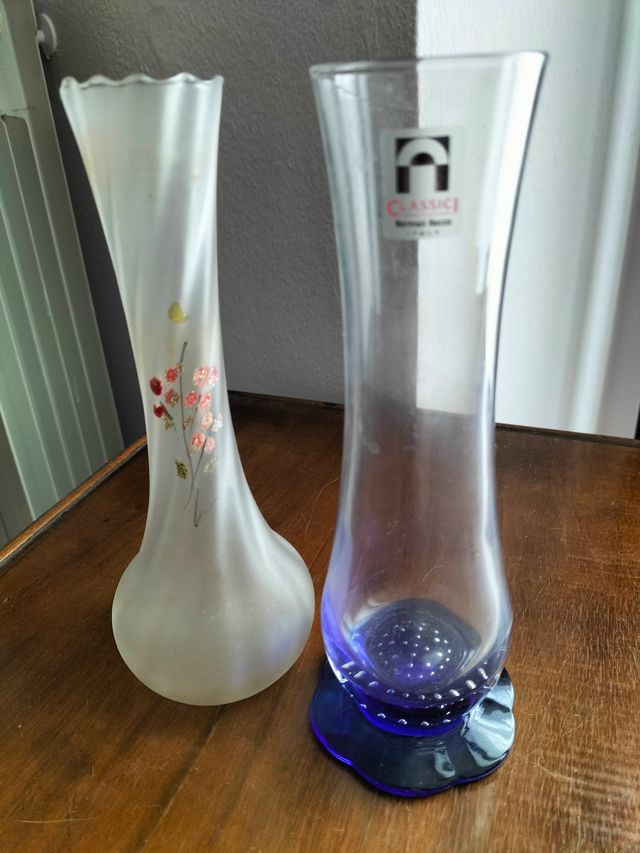 Set 2 Vasi Vetro Decorati