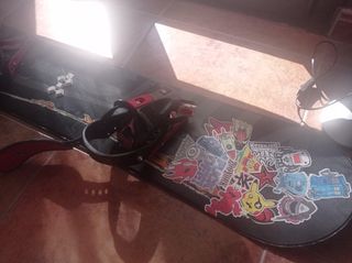 Tabla Snowboard con Fijaciones