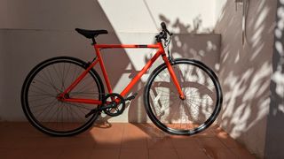 Bicicleta Fixie Elops 500 Talla M Naranja