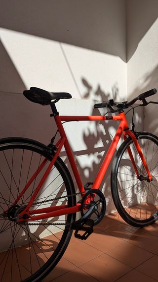 Bicicleta Fixie Elops 500 Talla M Naranja