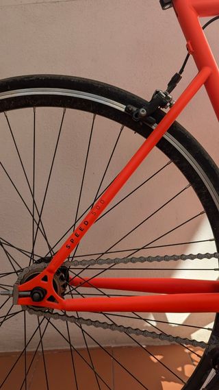 Bicicleta Fixie Elops 500 Talla M Naranja