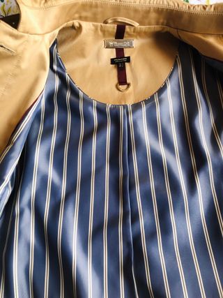 Gabardina Massimo Dutti Beige Talla M