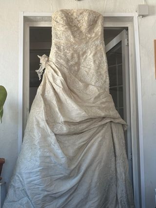 Vestido de Novia Pronovias Beige/Blanco