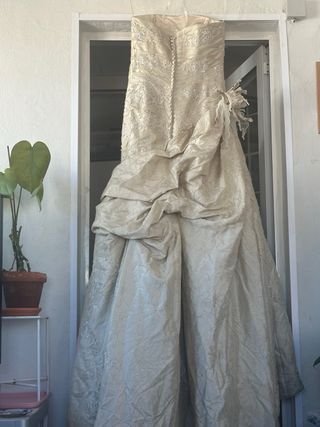 Vestido de Novia Pronovias Beige/Blanco
