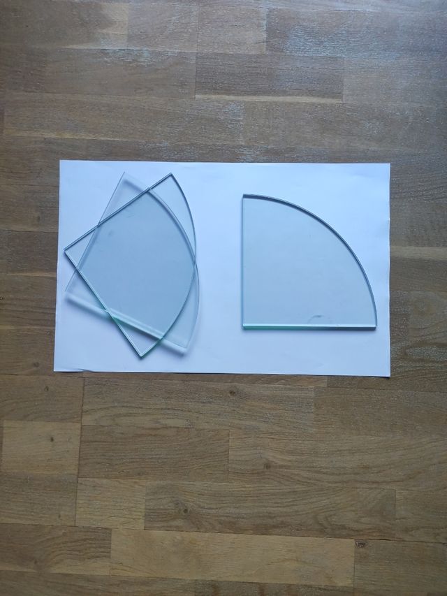 Estante balda de cristal transparente