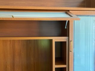 Mueble salón TV vitrinas madera