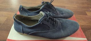 Zapatos de lona azules para hombre