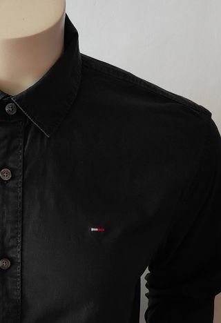 Camisa Tommy Jeans Slim Fit XL Negra