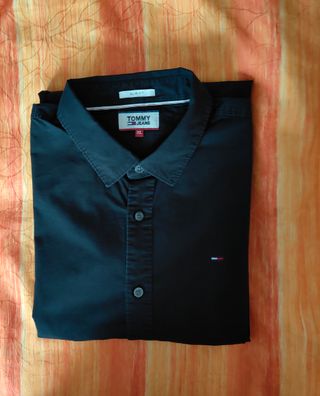 Camisa Tommy Jeans Slim Fit XL Negra