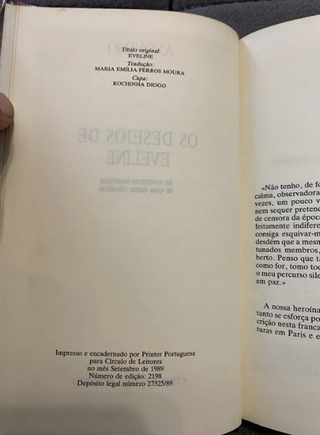 Anónimo - Os Desejos de Eveline - 1989
