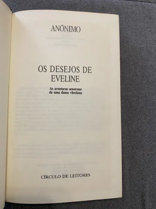 Anónimo - Os Desejos de Eveline - 1989