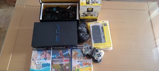 Pack PS2 Sony Negro + Mandos + Juegos