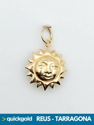 035-03-00687 COLGANTE ORO DE 18K SOL SONRIENTE