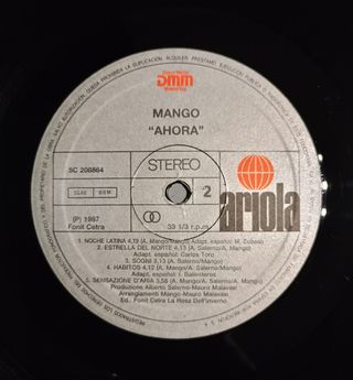 Mango - Ahora 5C 208864 Vinilo LP