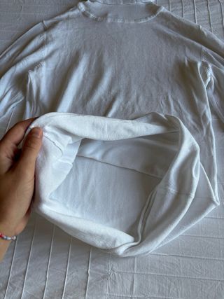 Top blanco de Stradivarius 