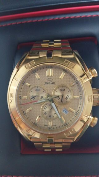 Reloj Jaguar Dorado Caja y Documentación 