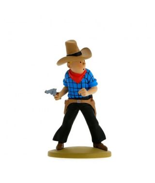 Figura Tintín Cowboy Resina 11cm