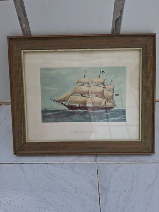 3 Cuadros Barcos Vintage Marinos