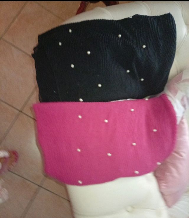 2 Maxi Foulard Liza Lu Nero e Rosa