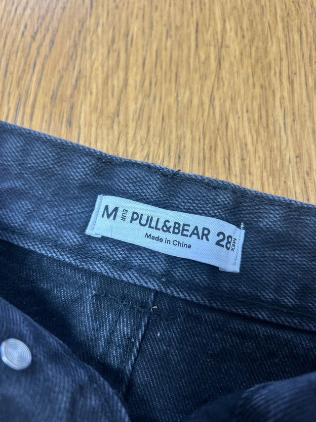 Falda vaquera negra Pull&Bear Talla M