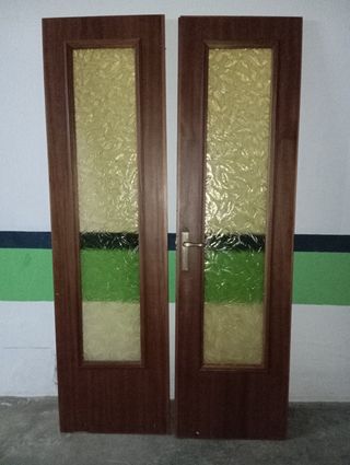 Puertas vintage madera con cristal