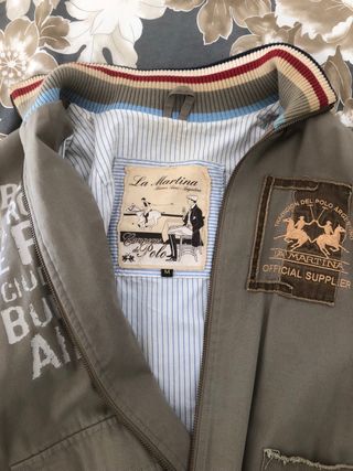 Chaqueta La Martina Buenos Aires Beige/Azul