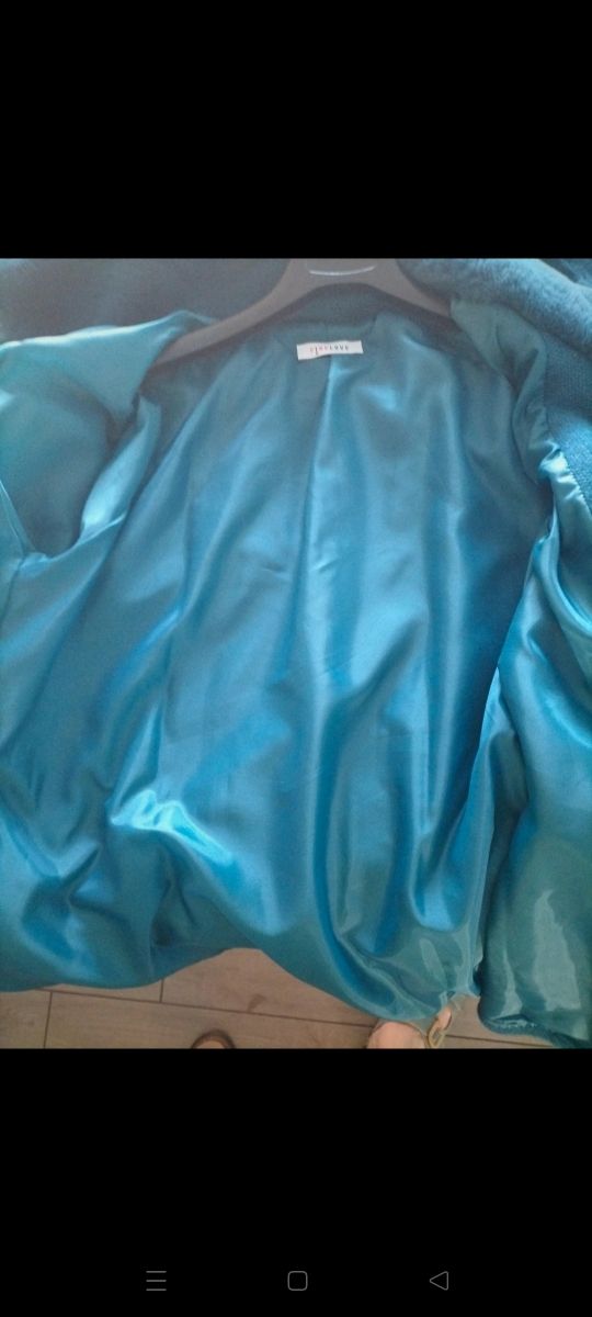 Cappottino color ottanio con pelliccia