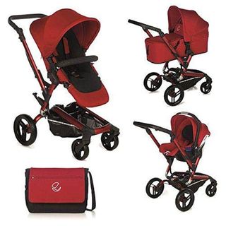Carrito bebé 3 en 1 rojo