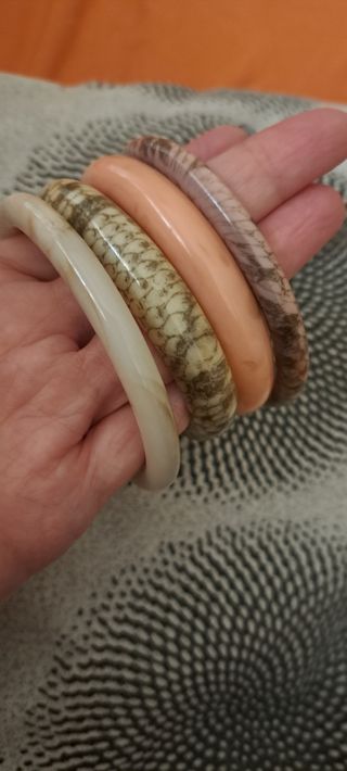 Lote 4 pulseras estilo serpiente 