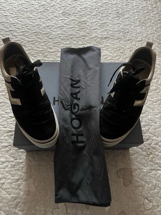 Scarpe Hogan Donna Nero Argento Platform