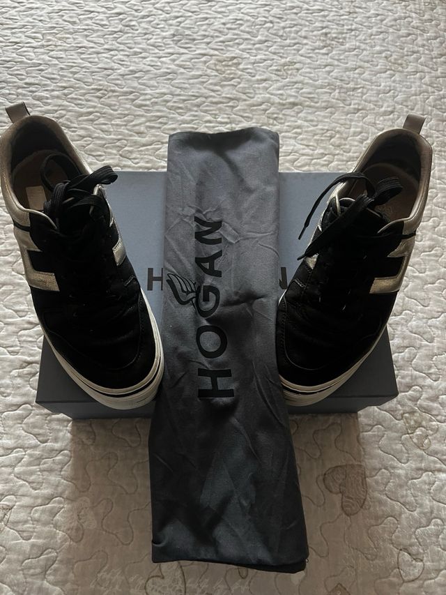 Scarpe Hogan Donna Nero Argento Platform