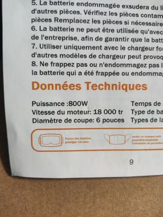 Desbrozadora de césped inalámbrica con batería