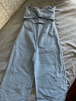 Mono Zara Rayas Azul Talla L