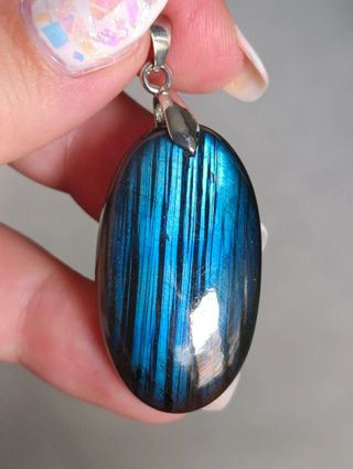 Ciondolo Labradorite blu