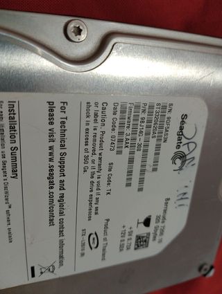 Disco Duro Interno Seagate 320 GB SATA