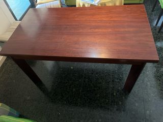 Mesa comedor extensible madera oscura