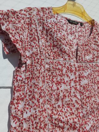 Blusa Massimo Dutti XS Estampada Manga Corta